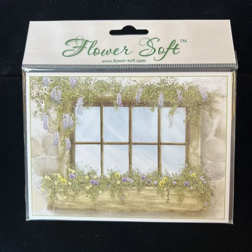 New Flower Soft Card Making Focal Toppers - Vintage Country Window Card‎ Topper